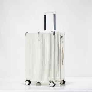 High Quality Unisex ABS+PC Spinner Luggage Durable and Lightweight Carry-On Suitcase with Shock-Absorbing Brake Wheel and Hook