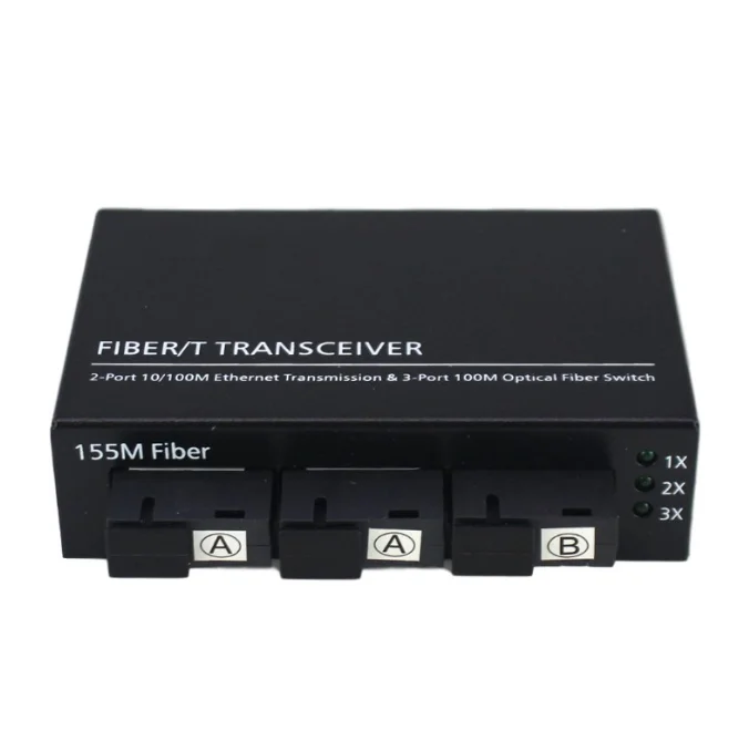 3 Sc 2rj45 Ethernet Switch Fiber Optical Media Converter Single Mode Support Poe 3f2e Fiber