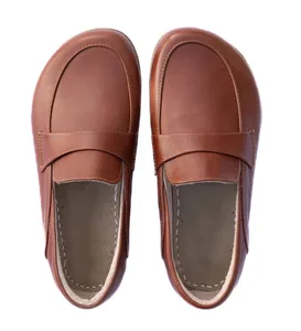 Custom logo zero Drop Wide Toebox Casual Barefoot Shoes Men Women Copper Conductive Grounding Earthing Barefoot LEATHER LOAFERS