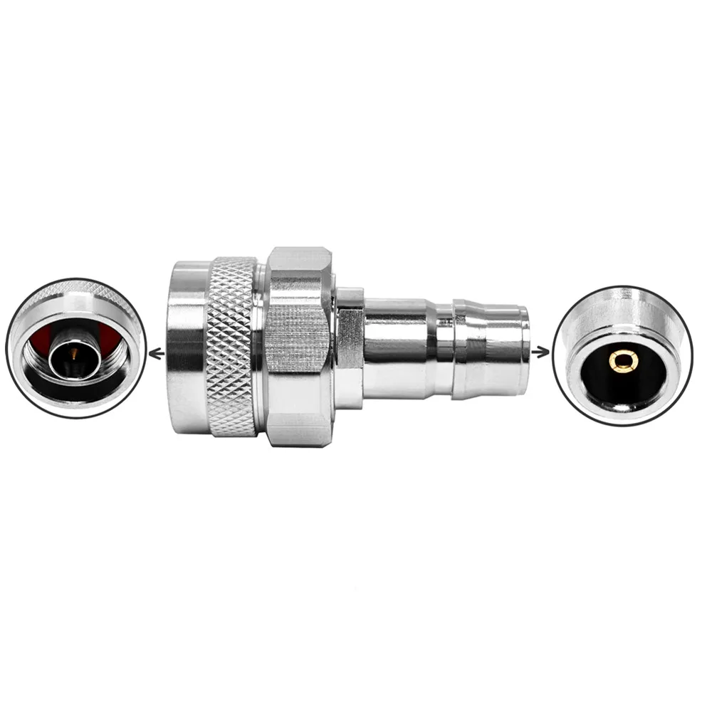 RF Coax Coaxial Adaptor Connectors QN Female to N Type Plug Straight  Copper Adapter Converter