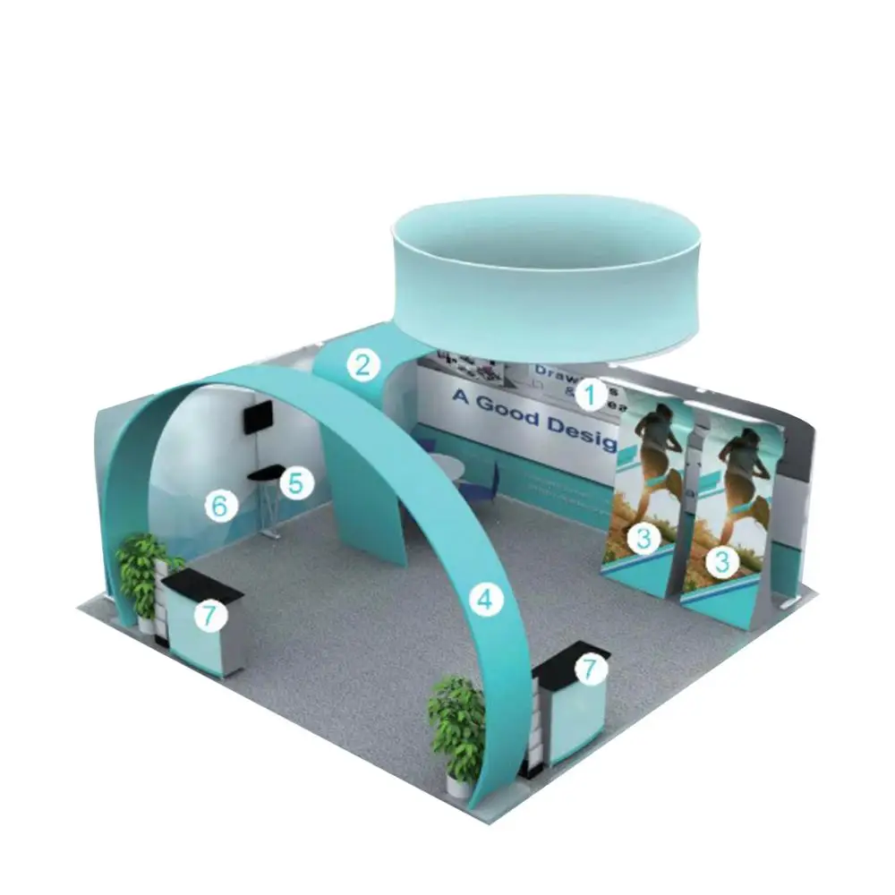 Outdoor Trade Show Equipment Standard Exhibition Booth with Durable Fabric Display
