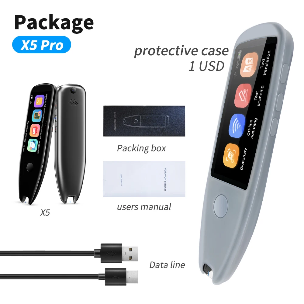 2025 X5 Pro Portable Voice Translation Pen - 116 Languages