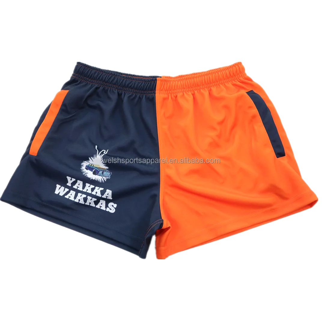Anti Slip Waistband Boys Rugby Union Football Shorts Customs