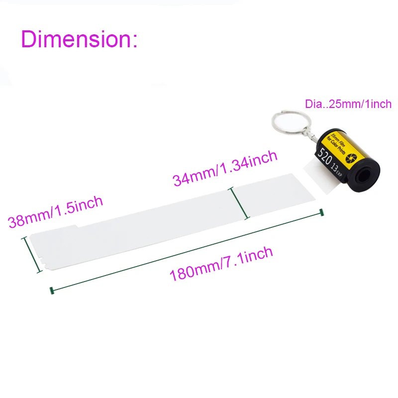 Qualisub Loving Memory Film Keychain 110 Photos Sublimation Memory