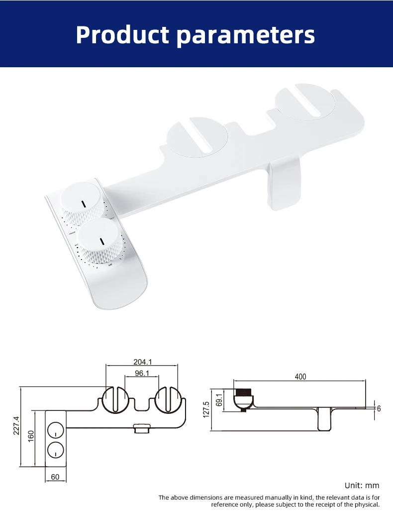 Modern Nozzle Self clean Hot and Cold Water Bidet Toilet Attachment Bathroom Shattaf Dual Nozzle Self-Cleaning Bidet details