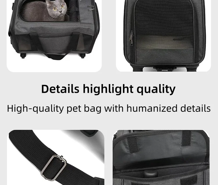 Luxury Fashion Pet Bag With Wheels Hot Selling Dog Strollers Small Dog
