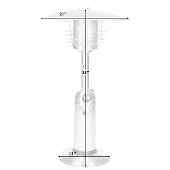 ステンレス鋼プロパンガスヒーターキノコ型小型卓上屋外パティオ自動