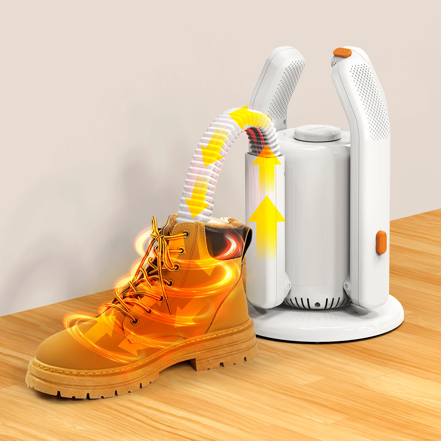 DOUHE New Style Design Rose Salt Sterilization Flexible Sports Dehumidify Device Portable Foldable Boot Shoe Dryer Electric