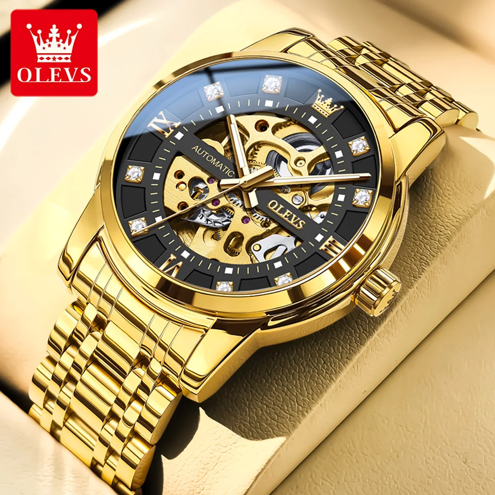 OLEVS 9901 Diamond Stainless Steel Men's Watch