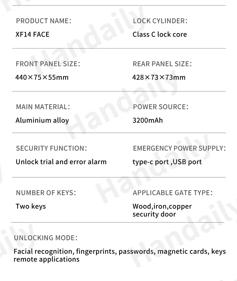 factory security tuya wifi 3d face recognition fingerprint smart lock keyless intercom digital cerradura inteligente door lock xf14s-11