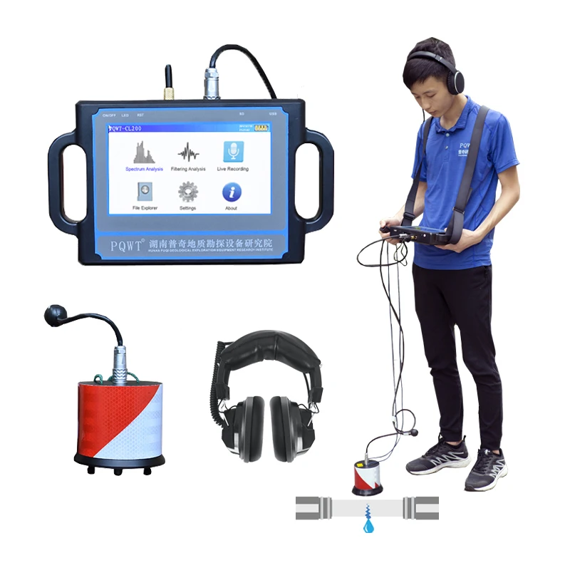PQWT-CL200 Ultrasonic Water Leak Detector with Built-in Mini Sensor 2M Underground Water Detection