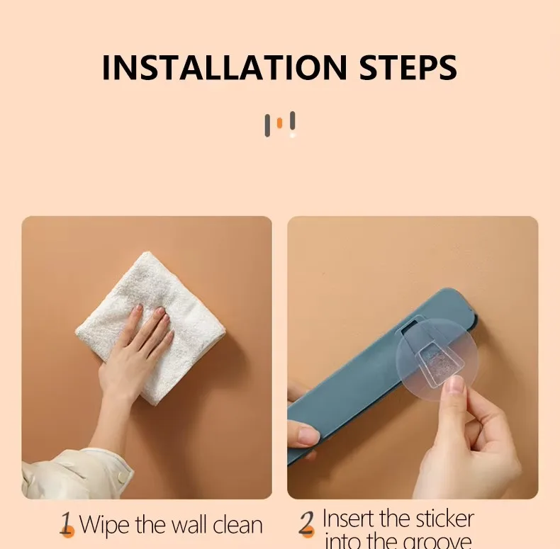 Wall Mounted Plastic Slippers Rack Rectangle Multifunction Bathroom Towel Shelf Hooks Injection Adhesive Bathroom Organizer manufacture