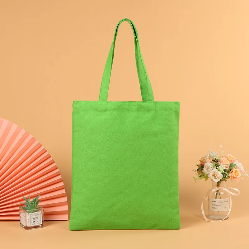 Wholesale Cheap Womens Canvas Bags With Custom Printed Logo Cotton Canvas Tote Bag With Pocket 6276