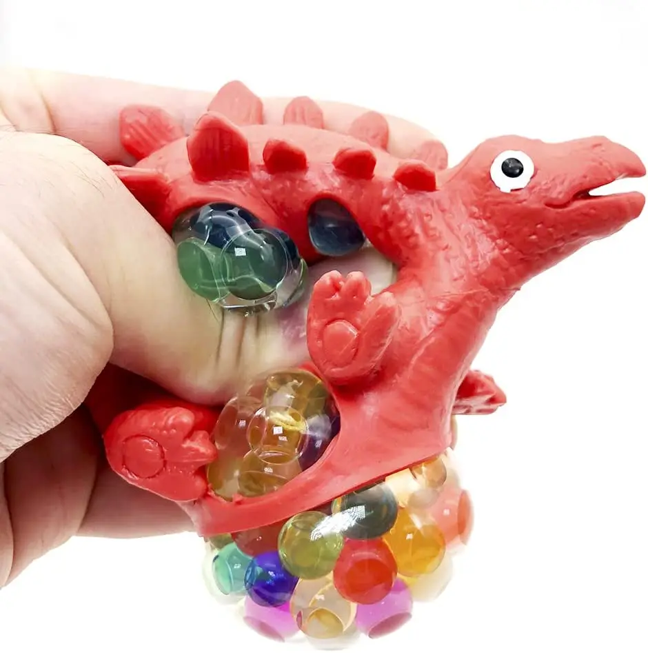 Tpr Anti Stress Relief Squishy Vent Ball With Water Beads Simulation Model Dinosaur Plastic Toys