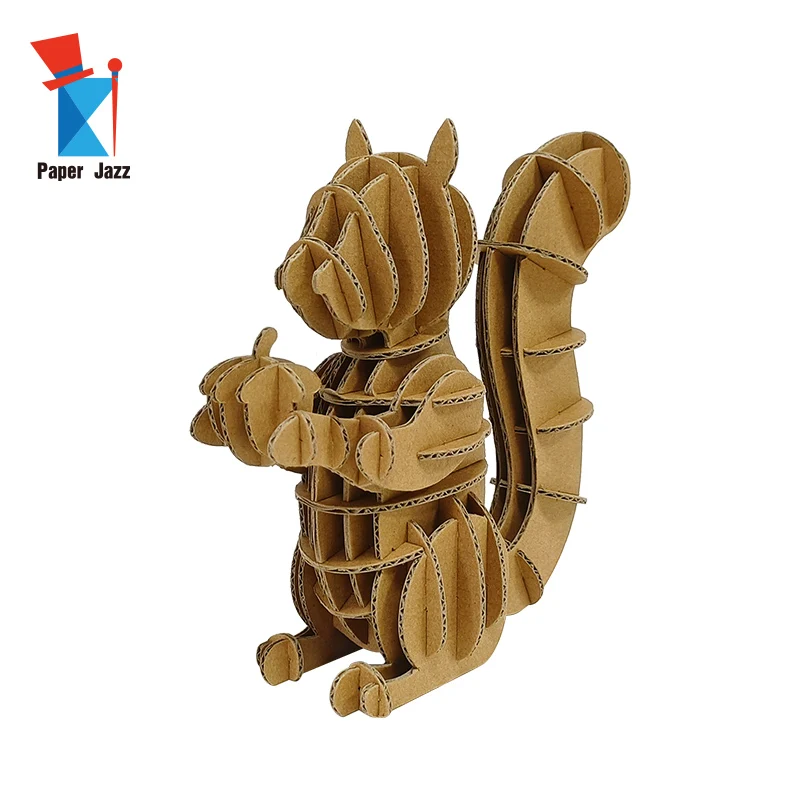 Adorável esquilo 3d quebra-cabeça personalizado projeta corrugado - Main Image