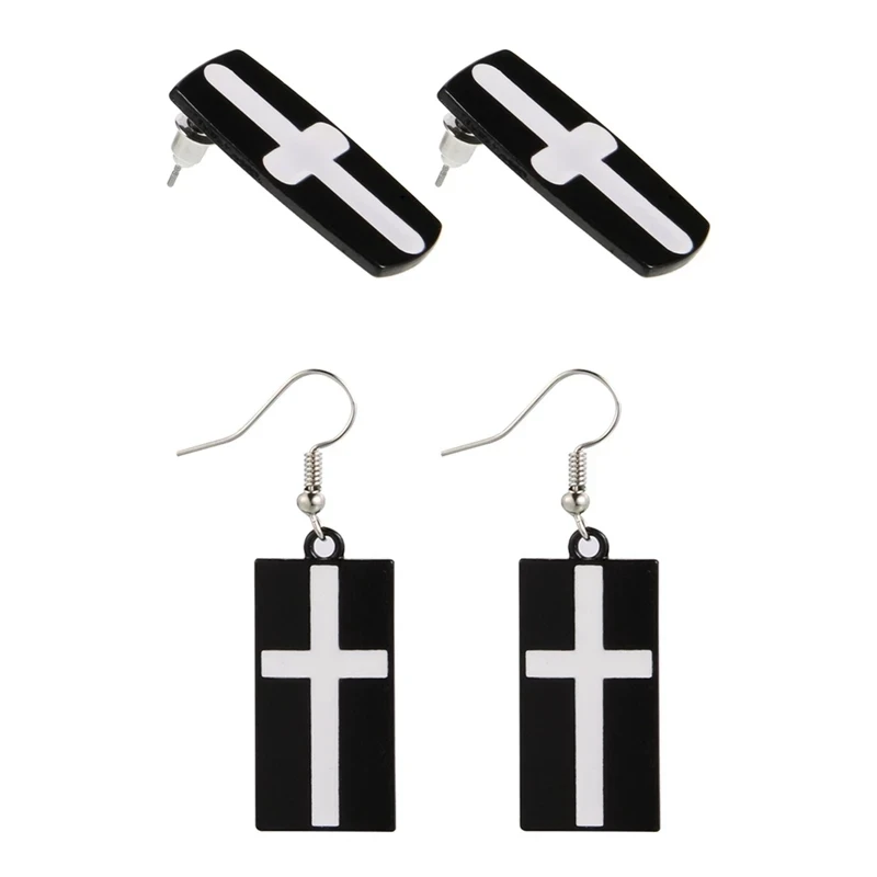 Anime Tokyo Revengers Earrings Simple Cross Acrylic Cartoon Character Accessories