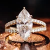 Real solid 10K gold moissanite  ring