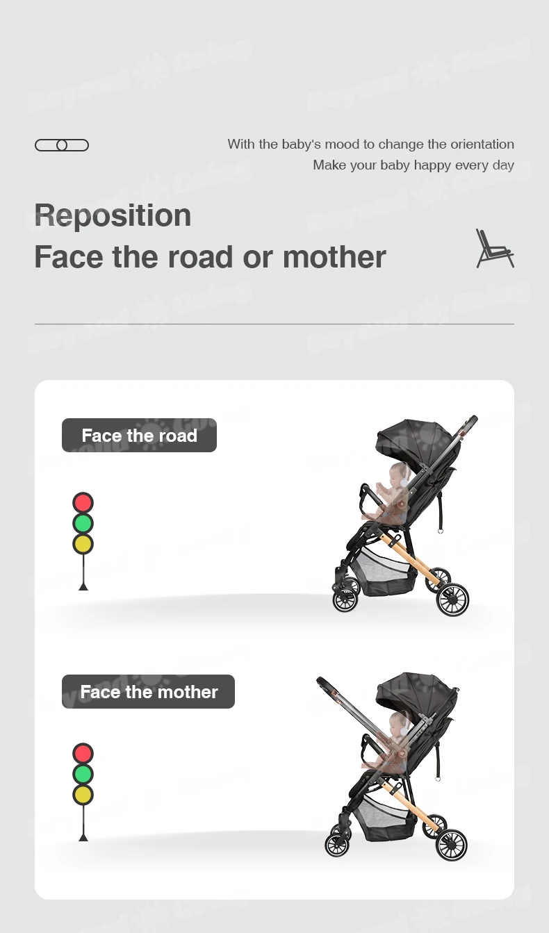 Customized High Quality Baby Pram Portable Buggy Lightweight Luxury Push Chair Folding Baby Carriage Stroller