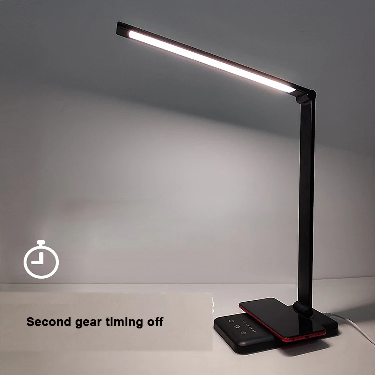 GTYJ5408 Modern Adjustable Office Study Eye Protection Wireless Charger Usb Led Table Desk Lamp