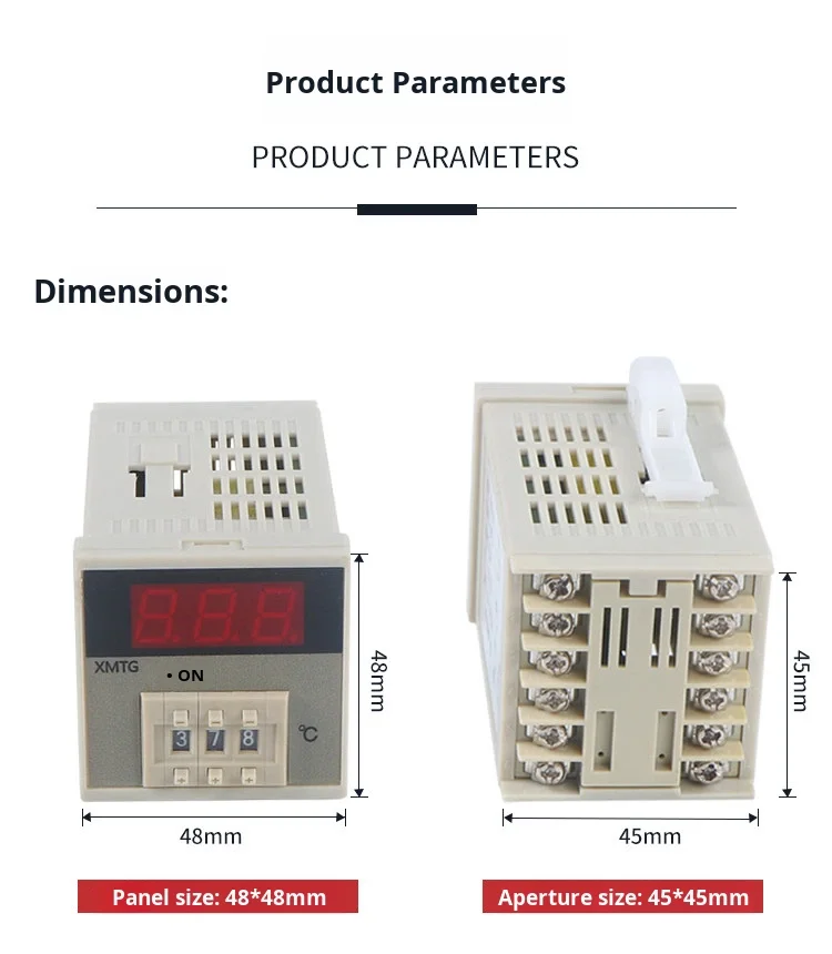 XMTG Digital Display Temperature Controller Adjustable Switch Mechanical Dial KE Type 220v Industrial ABS ODM
