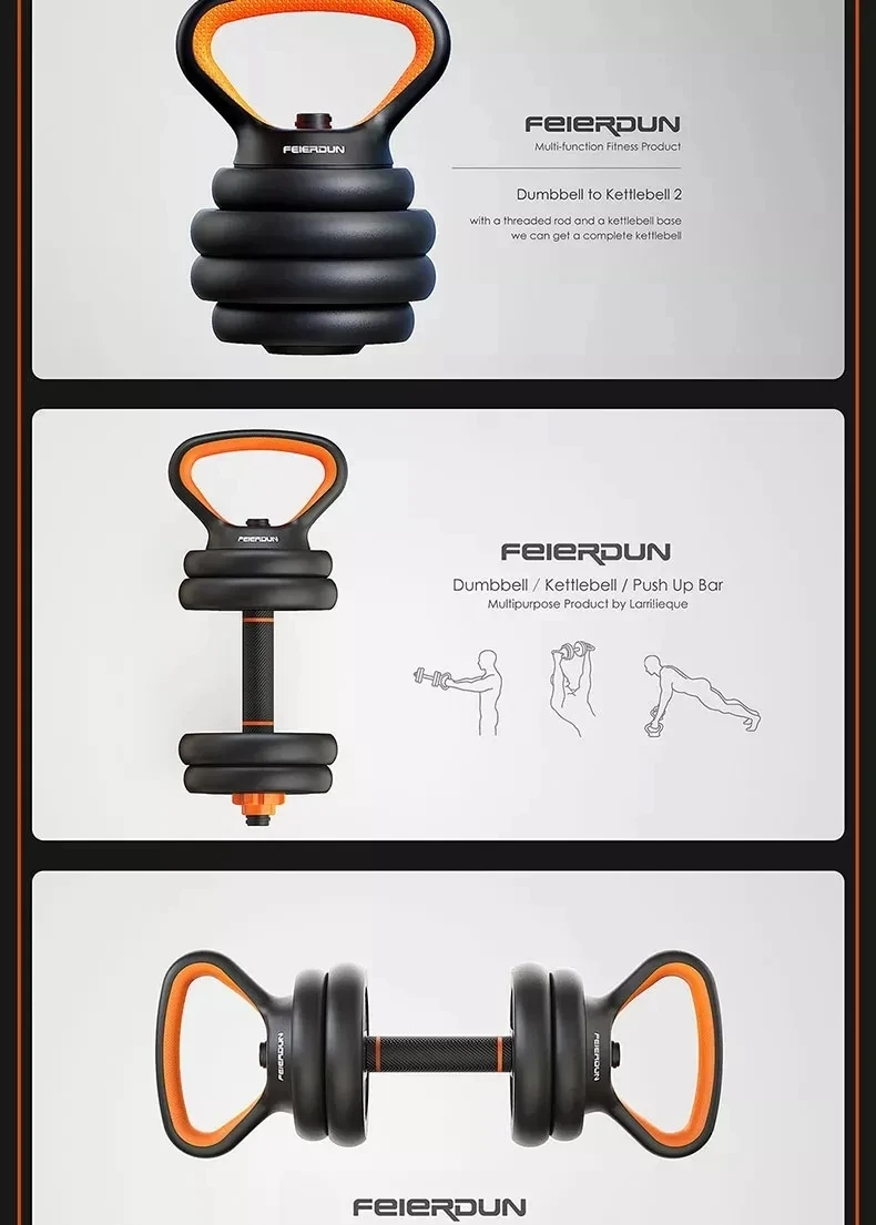 Hot Sale Household Weights Gym Equipment Fitness Price Kettlebell Adjustable Dumbbell 40kg And Barbell Set factory