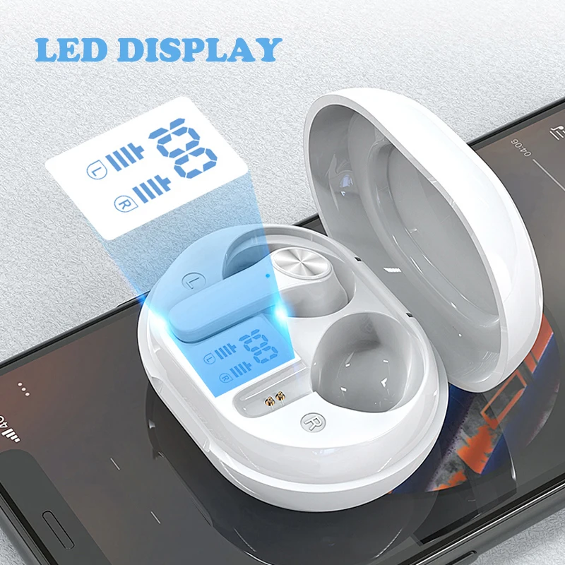Best Sport Mini In-Ear Earphone Wireless Bqb Waterproof 5.1 Bluetooth Headset Noic e Noise Cancelling Headphone Earbud - ANKUX.COM