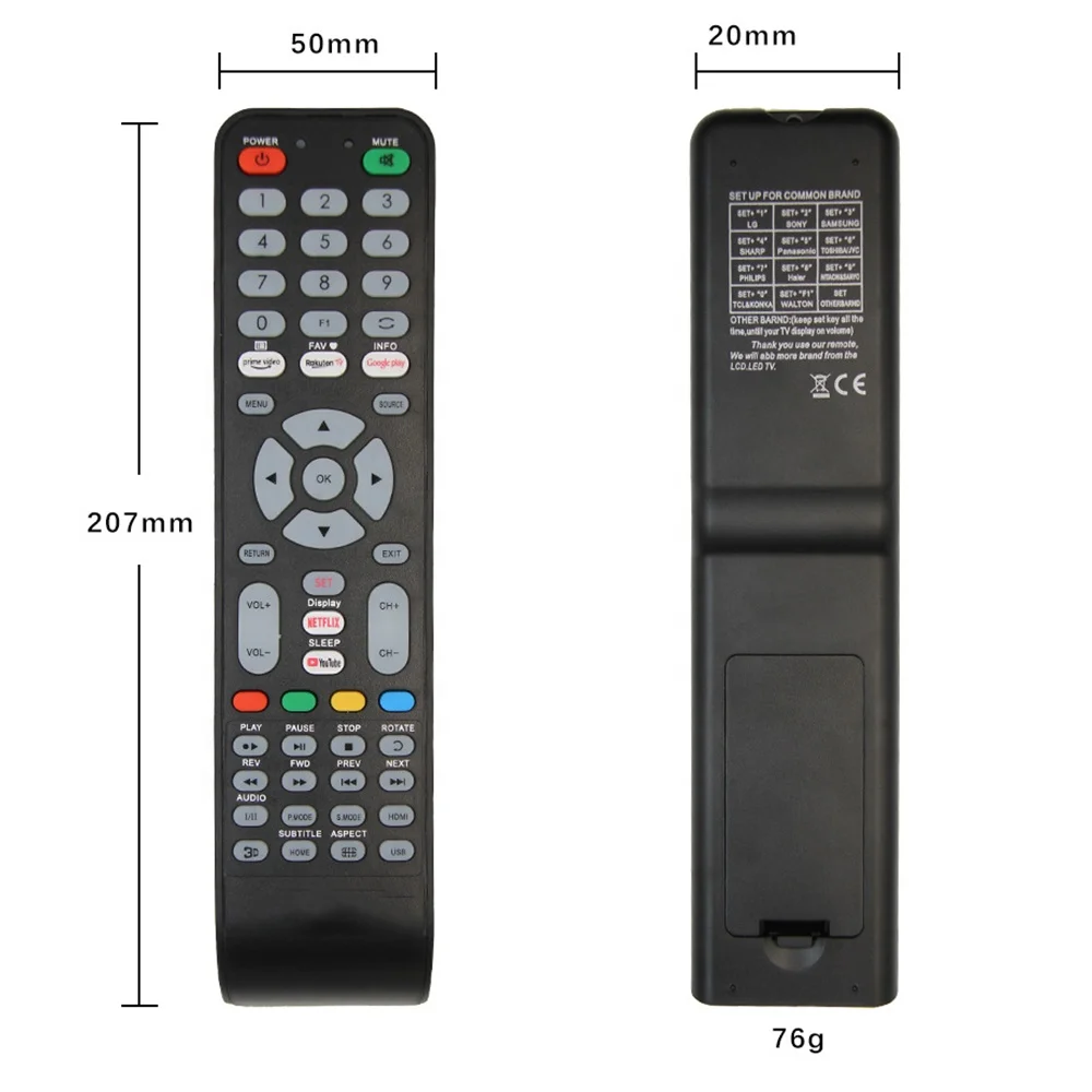 RM-L1210 Pro Universal Remote Control Fit for LCD LED Smart TV Remote Controller