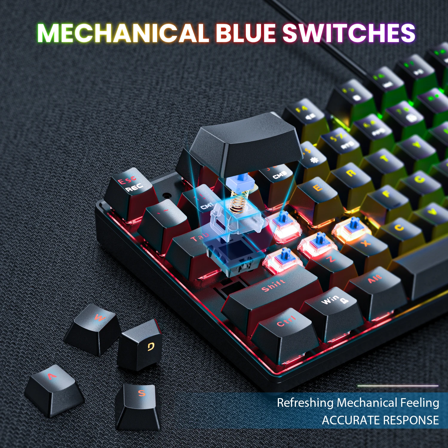 ONIKUMA G21 104 Keycaps Gaming Keyboard & CW902 Gaming Ergonomic Mouse –  Onikuma Gaming