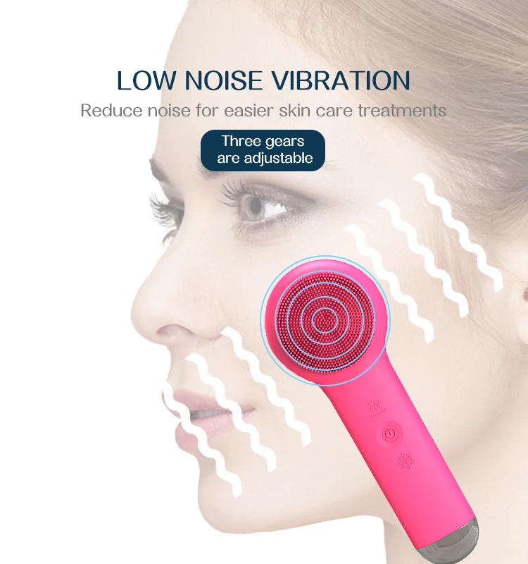 2021 New Arrival Super 3 in 1 Electric Facial Cleaning Brush Device Sonic Wireless Face Cleansing Brush for Home Use