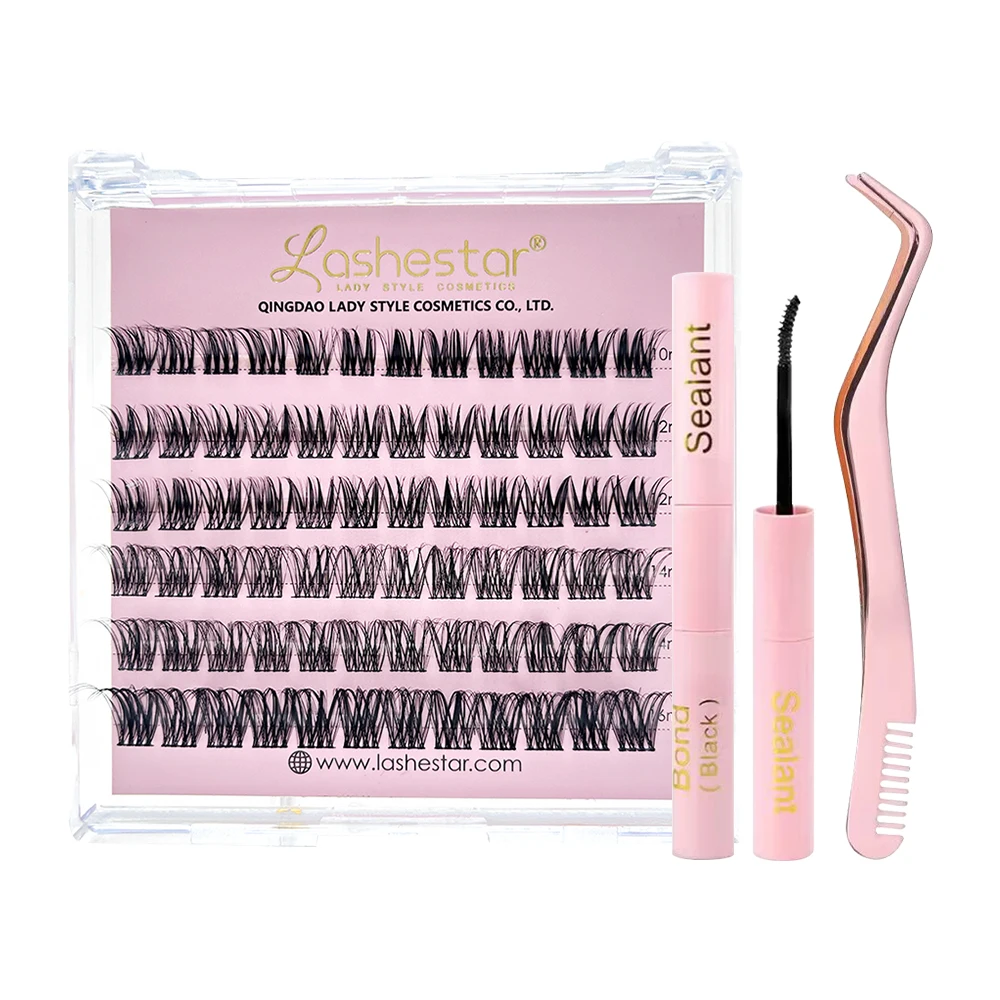 Long Lasting 7-10 Days Diy Lash Bond And Sealer C D Curl Cluster ...