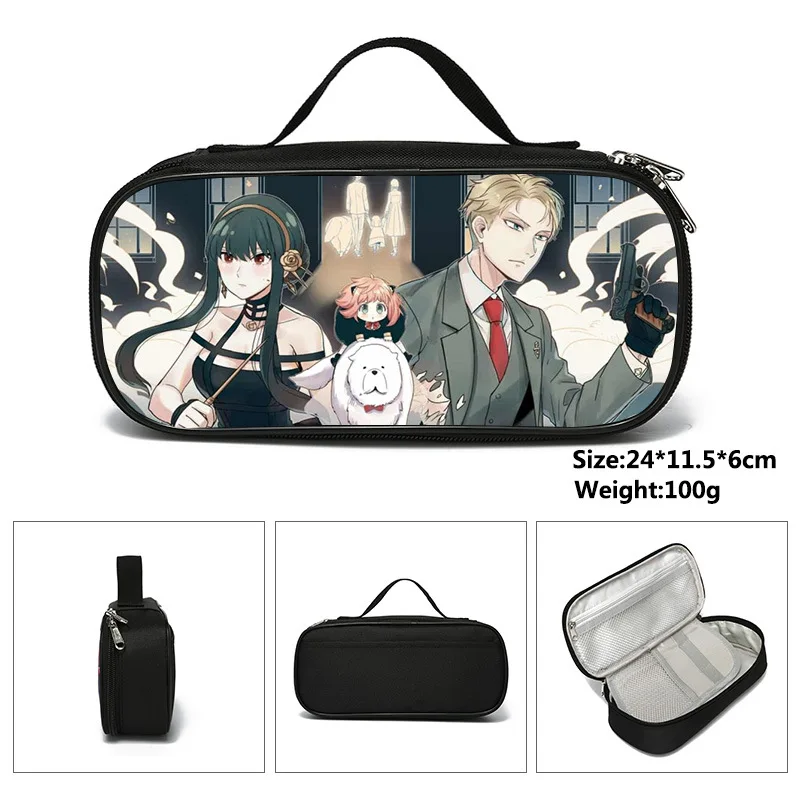7 видов конструкций аниме семья шпионов манга пенал сумка многофункциональная для хранения ручка мешок с застежкой-молнией школы открыванием