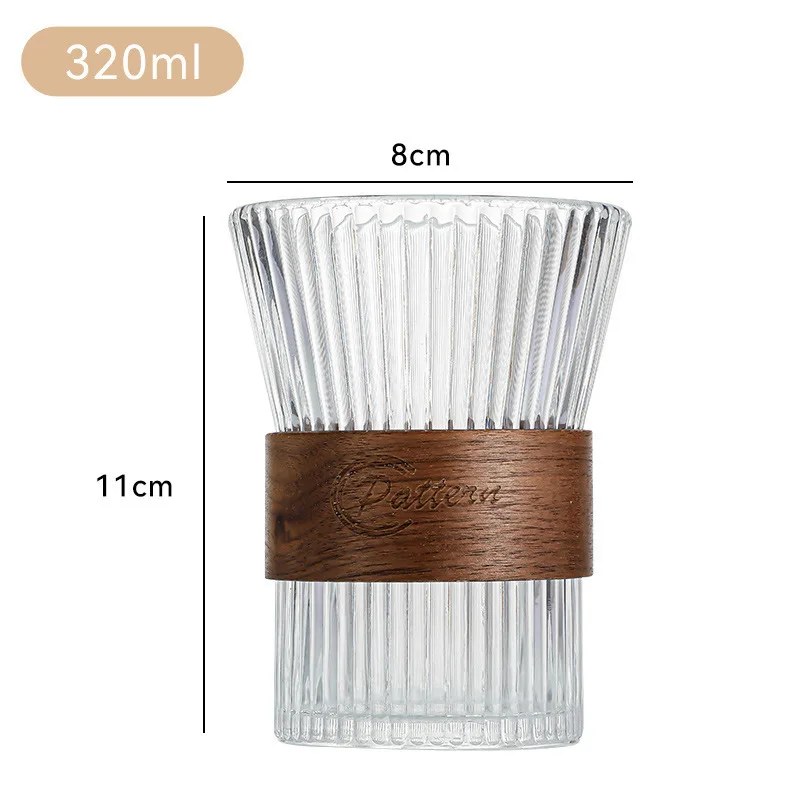 Custom Made Transparent Glass Cup For Beer Coffee Organ Shaped Juice Cold Drink Cups with Anti-scald Sleeve Water Bottle