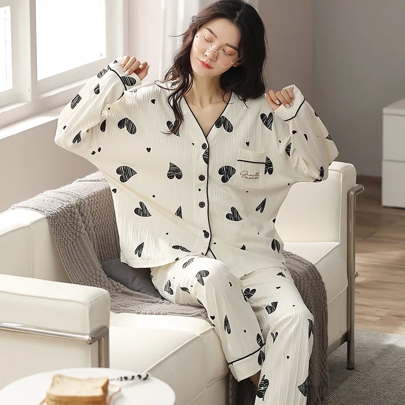 Women Pajama Set Super-Soft Short & Long Sleeve Top with Pants