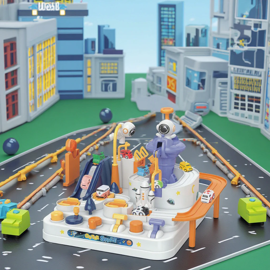 Interactive Racing Train Model Plastic Brain Mechanic Space