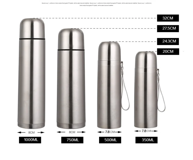 Vacuum Flasks Thermoses  500ml Termo Acero Inoxidable Agua Caliente Stainless Steel Coffee Bottle Thermos Vacuum Flask
