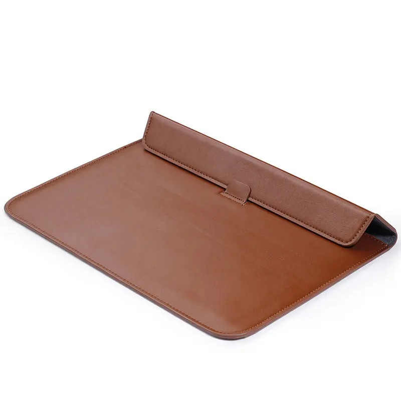 product laptop sleeve case pu leather for macbook pro 16 2021  2019 a2141 slim envelope bag with stand feature-32