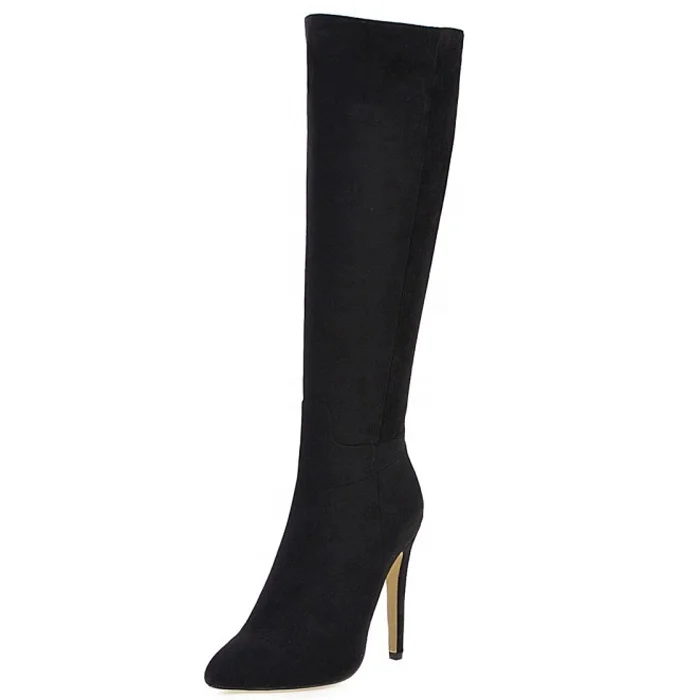 EU Size 47 Winter Suedes Women's Large Size Knee High Boots