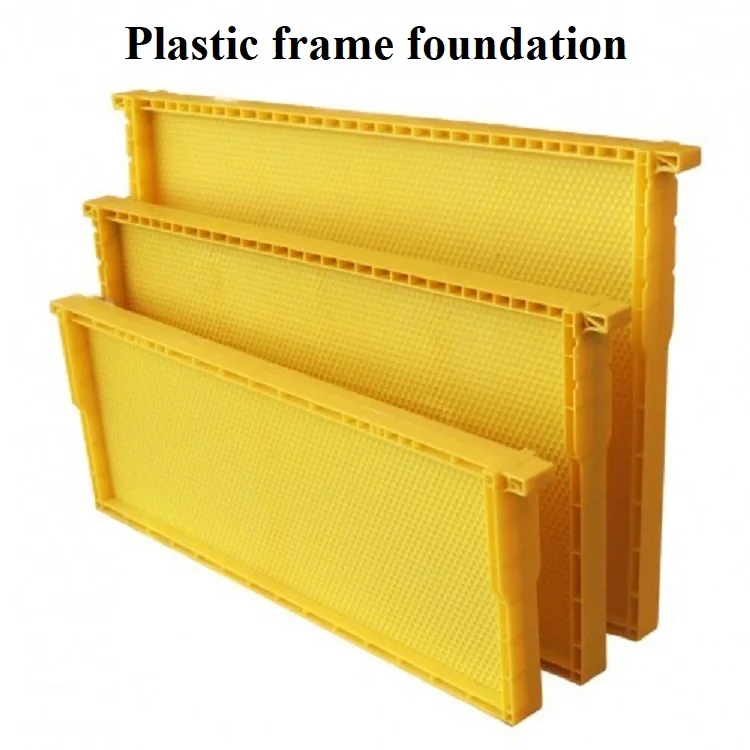 Seamless Plastic Bee Frames with Comb Foundation - Durable & Efficient