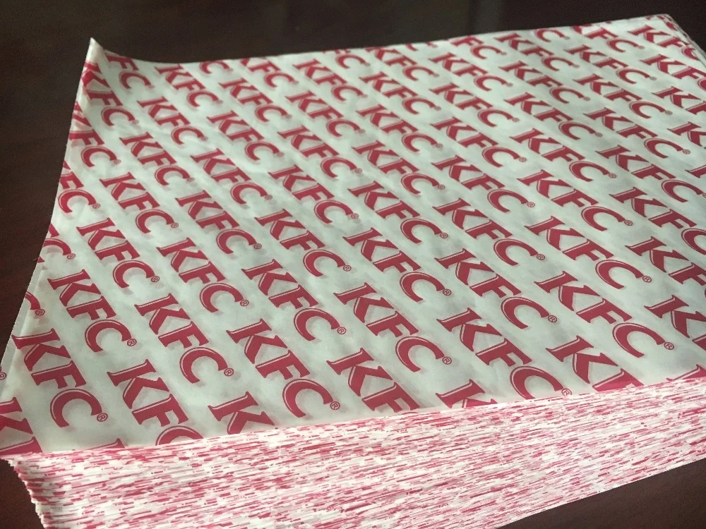 Low MOQ Custom Fast Food Hamburger Packaging Paper Food Grade Paper