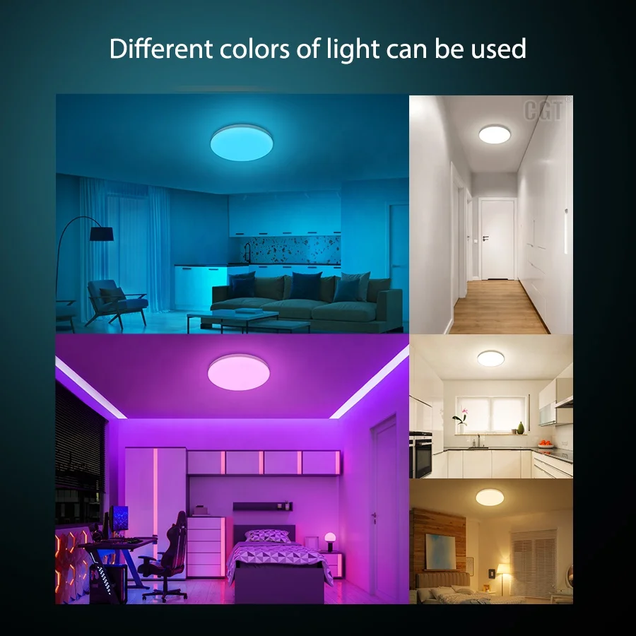 Modern Round Smart LED Ceiling Light for Living Room Indoor China 20W Decoration Led Surface Ceiling Light Led