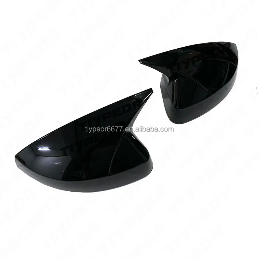 product tiypeor rear view mirror cover for audi a3 2014   2020 add on gloss black side mirror cover cap-6
