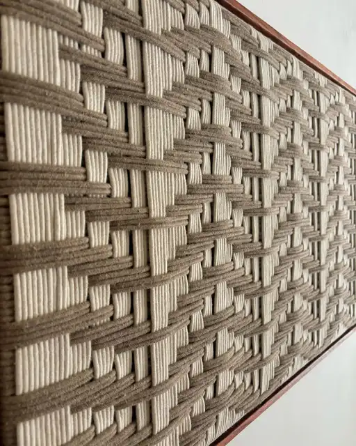 2025 Bohemian Modern Brown Cotton Thread Macrame Painting Wall Hanging Picture Handmade Weaving Bali Art Decor Luxury EH2502061