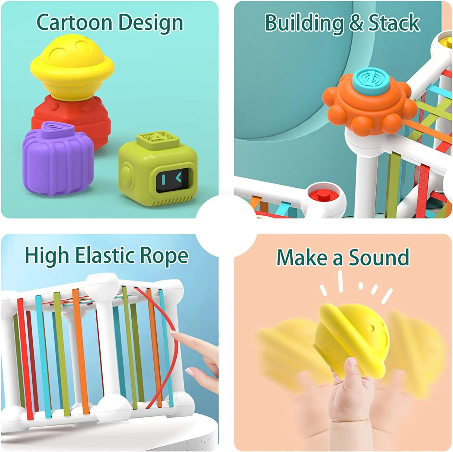 Baby Sensory Bin Shape Sorter Toy Sensory Stacking Toys For Babies 612