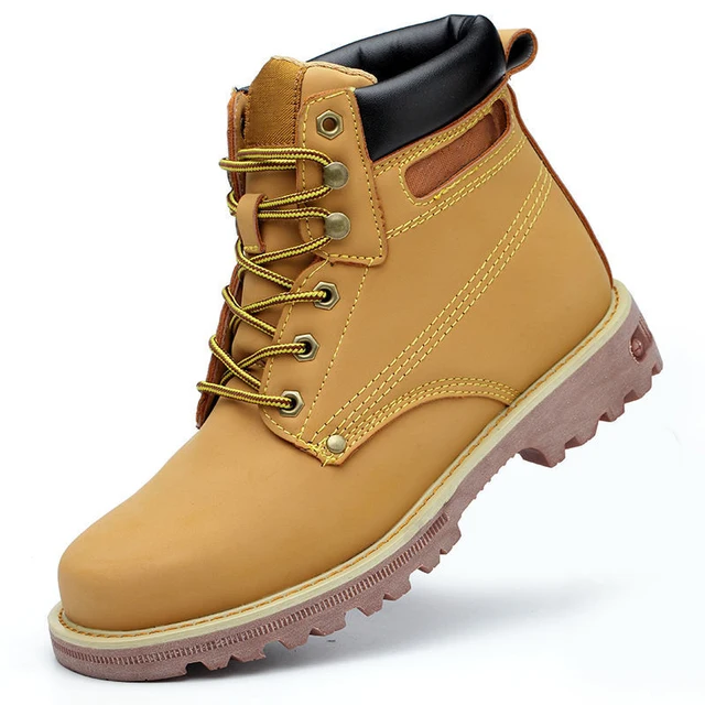 custom men safety boots made leather working safety shoes