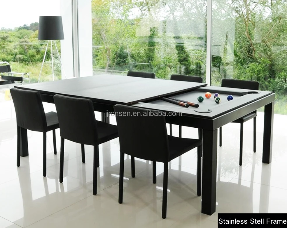 China Ronsen Factory Price Good Quality Convertible Pool Dining Table