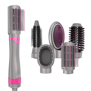 UlelayWatt Ionic Hair Dryer Volumizer Brush Professional Round Hot Air Straightener Curler Popular for Hotels Dropshipping