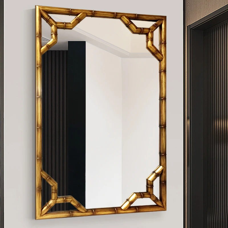 Minimalistic Wall Mirror Abstract Golden Classical Large Decorative Mirror