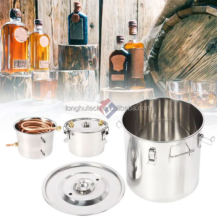 Ss Distillation Set Alcohol Distillation Still Spirits Kit Water Copper Tube Boiler Home ...
