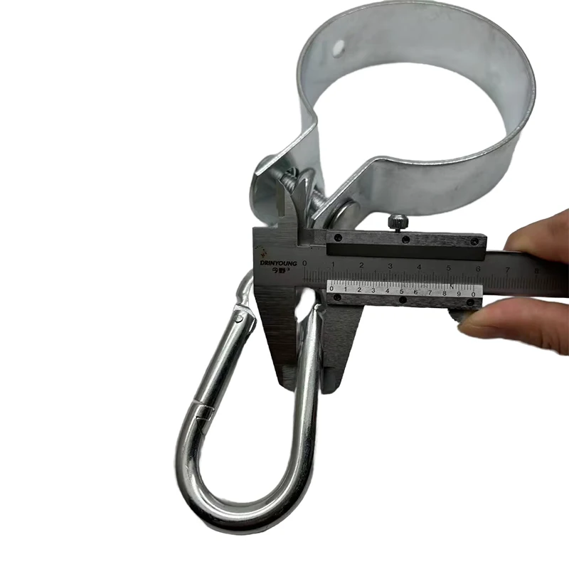 100MM Zinc Plated Swing Set Hangers Heavy Duty Oval Snap Hook for Hanging Outdoors Hangers Playground Equipment Carabiner