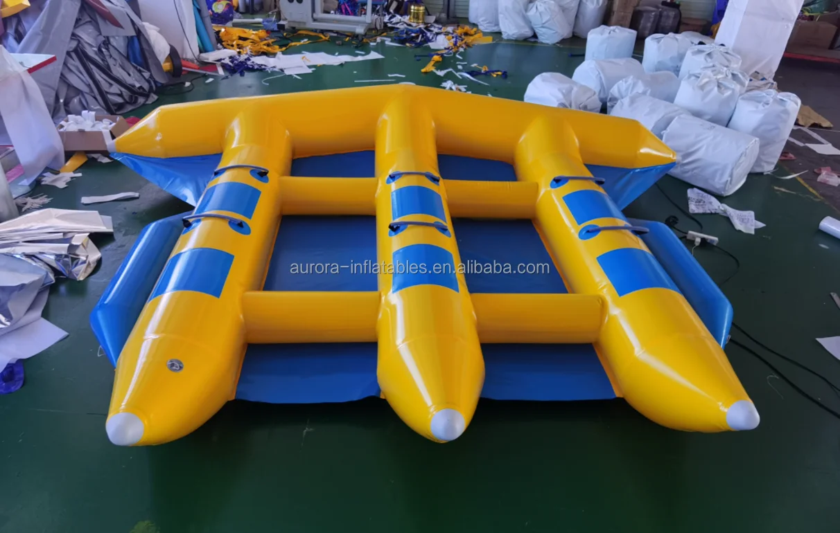 High quality inflatable fly fishing boat inflatable flying fish banana boat lake inflatable